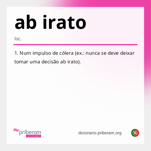 Significado de ab irato